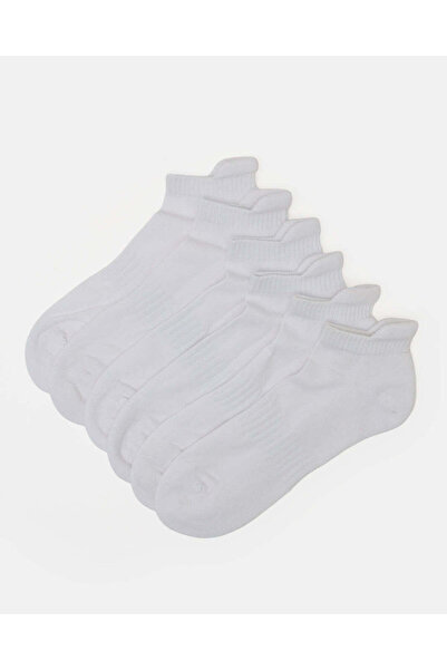 REDTAG Men White 3-Pack Half Terry Ankle Socks