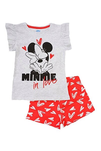 Minnie Mouse Short Sleeve Pajama, Minnie In Love, Gray
