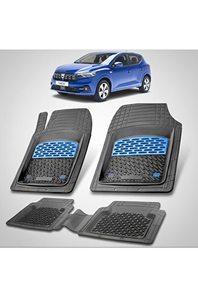 TEAMCAR Πατάκια δαπέδου Dacia Sandero III Hatchback συμβατά 2020-σήμερα | Μπλε