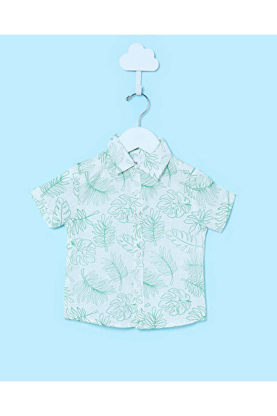 REDTAG Infant Boys White Printed Collared Shirt