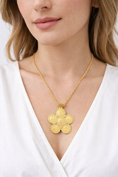 AFRODİTGOLDBUJİTERİ Kaplama 6 çeyrekli kolye