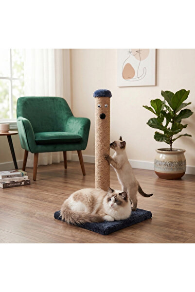 Nuvori لوح خدش للقطط طويل الأمد بطول 52 سم مع حبل من الجوت P وبري مع قاعدة - ...