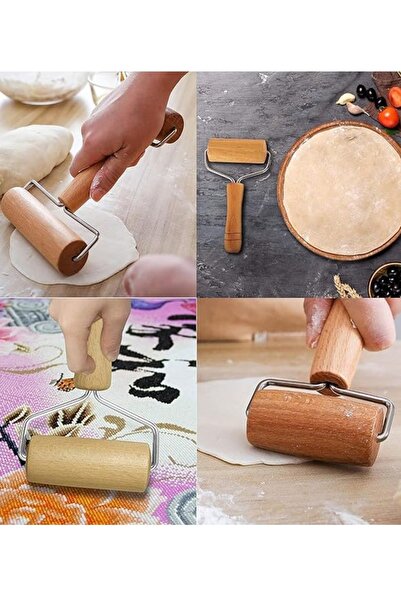 HCB EV AKSESUARLARI AHŞAP SAPLI RULO HAMUR AÇICI MERDANE