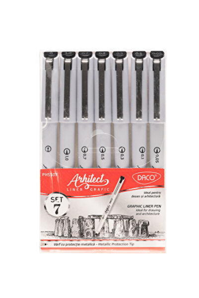 daço Daco Liner Graphic Architect Pen Set 7 PX5507