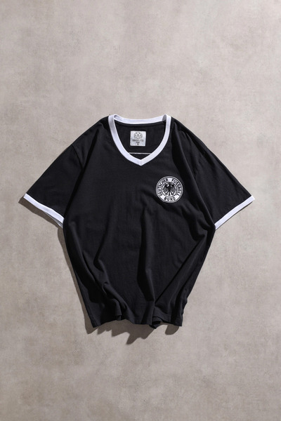 Overdrive Ρετρό Γερμανία 1972 Μπέκενμπαουερ Unisex Μαύρη φανέλα ποδοσφαίρου κ...