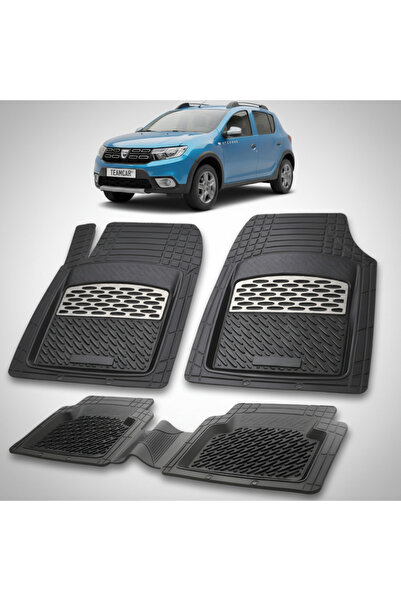 TEAMCAR Πατάκια δαπέδου συμβατά με Dacia Sandero Stepway II 2012-2020 | Ασημί