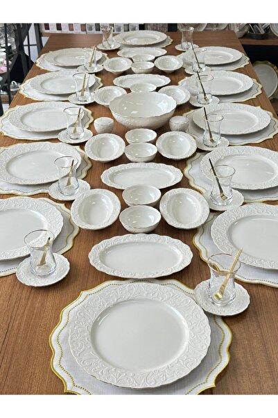 MD MİMOZA DEKOR Kahvaltı Takımı 71 Parça 12 Kişilik Rose