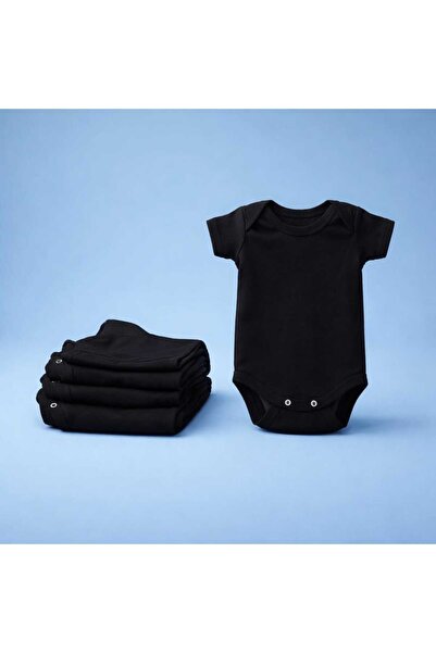 Butik Unisex 4’lü Çıtçıtlı Kısa Kol Badi Seti – 3 Farklı Kombin Seçeneği | %1...