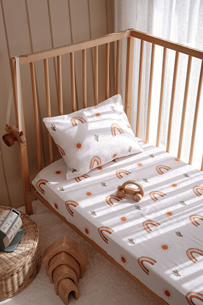 Lollie Baby&Kids 70X110 cm Baby Crib, Park Bed Elastic Sheet Set - Sunshine