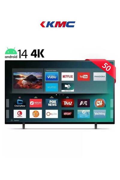 KMC Smart TV 50 Inch - 4K - Android 14