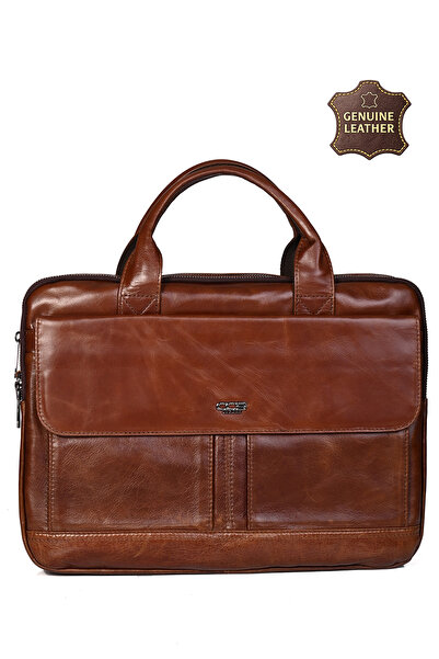 ÇÇS 71476 Genuine Leather Unisex Briefcase Bag Se Professional Business Bag w...