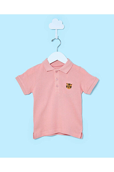 REDTAG Infant Boys Pink Polo T-Shirt