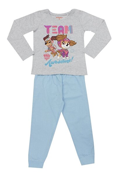 PAW PATROL Pijama ML, bumbac, cu imprimeu, Echipa Patrula Cățelușilor, albastru
