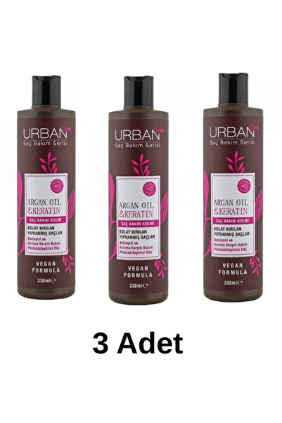 Urban Care Argan Oil & Keratin Saç Bakım Kremi 330 Ml 3 Adet