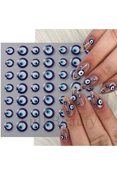 MİNA BEAUTY Nazar Boncuklu Tırnak Stickeri Tırnak Süsü