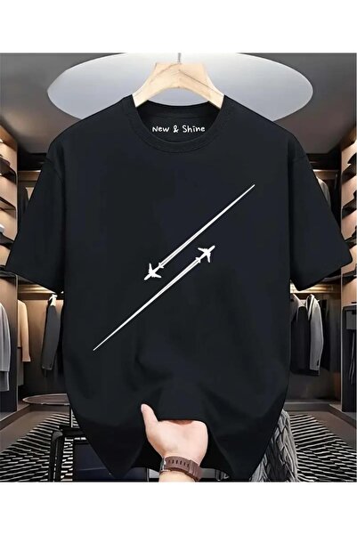 sor sign Oversized T-shirt with airplane Printed