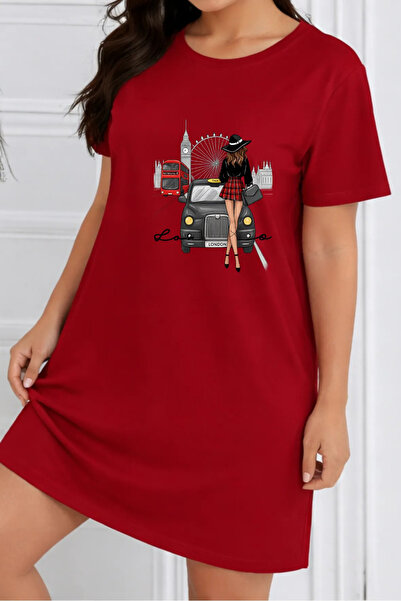 HOFFNUNG Unisex Short Sleeve Round Neck Smile Solid Color Long Tshirt