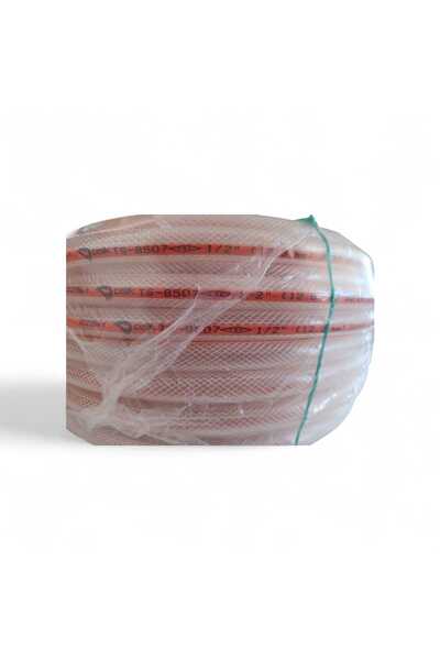 Çelik Süper Turuncu PVC Şeffaf Örgülü 15 Metre 1/2 (12.5 mm) 15 metre 2,25 kg