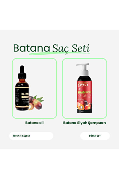Batana Oil Batana Yağı ve Şampuanı 2 li Set Hızlı Saç Uzatıcı