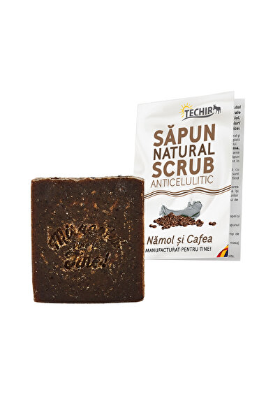 Techir SĂPUN SCRUB ANTICELULITIC CU NĂMĂȘTĂ ȘI CAFEA