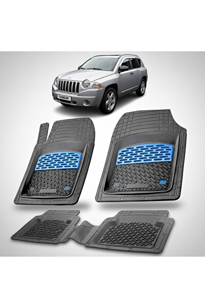 TEAMCAR Πατάκια δαπέδου συμβατά με Jeep Compass MK 2007-2016 | Μπλε