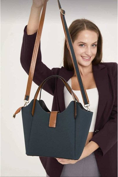 CRESSBERRY Women's Daily Use Zippered Classic Tote Adjustable Crisscross Straps Hand and Shoulder Bag Shoulder Bags