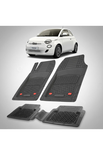 TEAMCAR Πατάκια δαπέδου Fiat 500e συμβατά 2020+ | Μαύρο