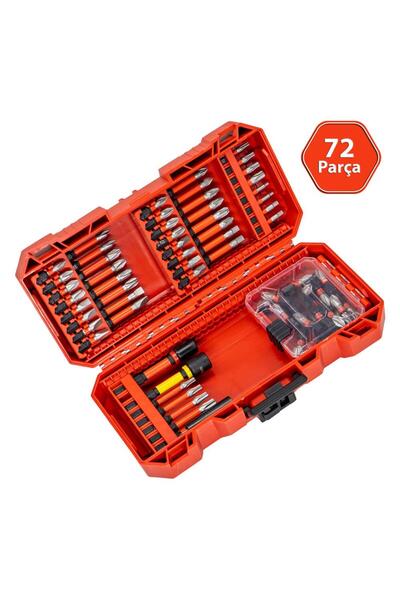 kölner wertec Adaptörlü Bits Uç Vidalama Seti 72 Parça mıknatıslı (Minibox Ku...