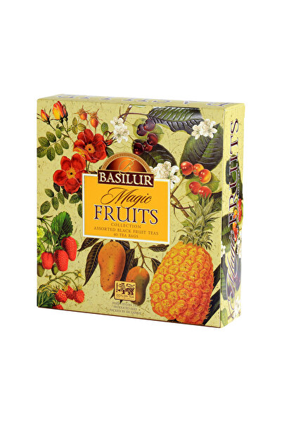 Basilur Magic Fruits Assorted Tea, Premium Selection of Black Fruit Tea, 40 T...