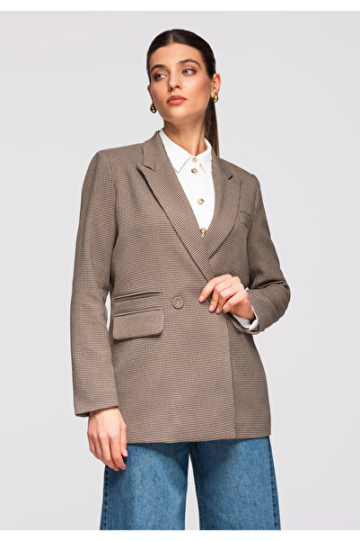 OMBRE Femei Blazer Elegant OW-BLZB-0111 Jachetă Damă Croială Alungită