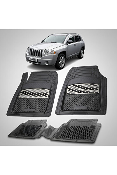 TEAMCAR Πατάκια δαπέδου συμβατά με Jeep Compass MK 2007-2016 | Ασημί