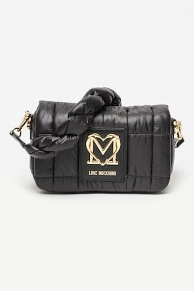 Love Moschino Shoulder Bag with Quilted Look, Black