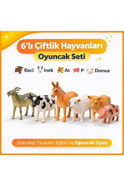 Toyska Çiftlik Hayvanları Oyuncak Seti 6’lı