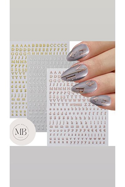 MİNA BEAUTY Harfli Tırnak Stickeri Tırnak Süsü