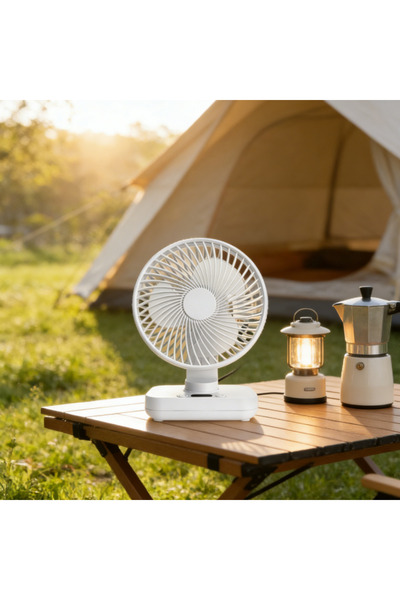 MERTTURM Oscillating USB Table Fan 4000mAh 4 Speeds Quiet for Home Office Bed...