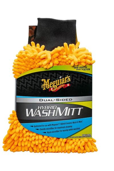 Meguiars Meguiar's Hybrid Wash Mitt, double-sided car wash glove, 19 x 3 x 32 cm