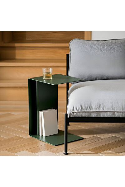 Artepera Fold Metal C Sehpa, Dekoratif Yan Sehpa, Modern Tasarım