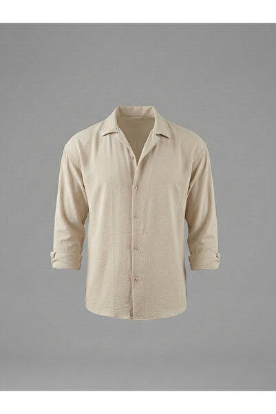 kastrioti قميص كبير الحجم من قماش كتان بتصميم إيروبين