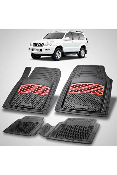TEAMCAR Συμβατά πατάκια δαπέδου Toyota Land Cruiser J120 SUV 2002-2005 | Κόκκινα