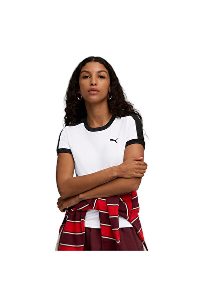 Puma Tricou alb pentru femei T7 (632129-02)