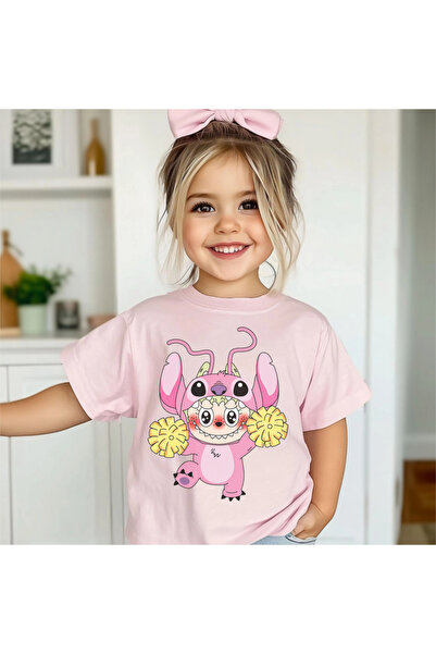 Kartier Tricou Copil Roz Angel Labubu