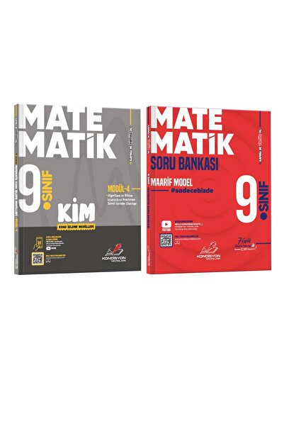 Kondisyon Yayınları 9.SINIF MATEMATİK KONU İŞLEME MODÜLÜ 4 & MATEMATİK SORU B...