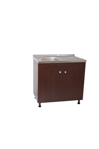 regata Kitchen Sink Base Cabinet Selena, Wenge, 800x800x490 mm, 2 Doors