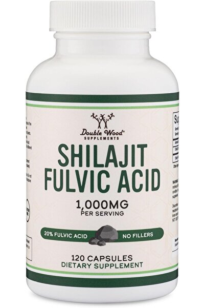 Double Wood Supplements Shilajit Resin Capsules (20% Fulvic Acid 1,000mg per ...