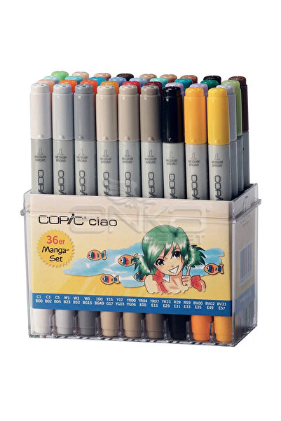 Copic مجموعة ماركر تشاو مكونة من 36 مانغا