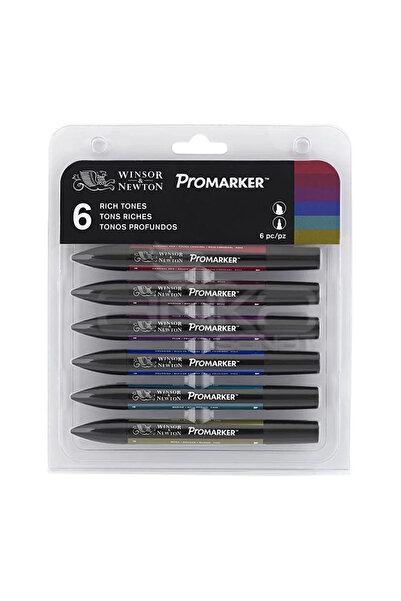Winsor Newton Winsor & Newton Promarker Set of 6 Rich Tones