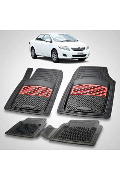 TEAMCAR Πατάκια δαπέδου Toyota Corolla E150 Sedan Συμβατά 2007-2010 | Κόκκινα