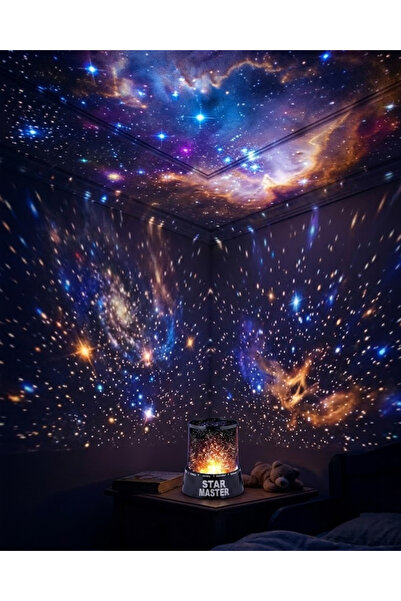 Boskord Yıldız Projeksiyon Gece Lambası Renkli Galaksi Işık Projektörü