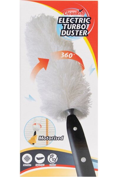 Home Electric Dust Brush, Home, White, Microfiber, Rotating Head