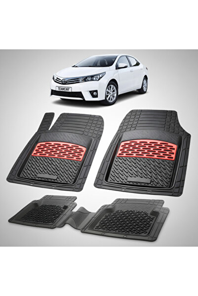 TEAMCAR Πατάκια δαπέδου Toyota Corolla E180 Sedan Συμβατά 2013-2016 | Κόκκινα